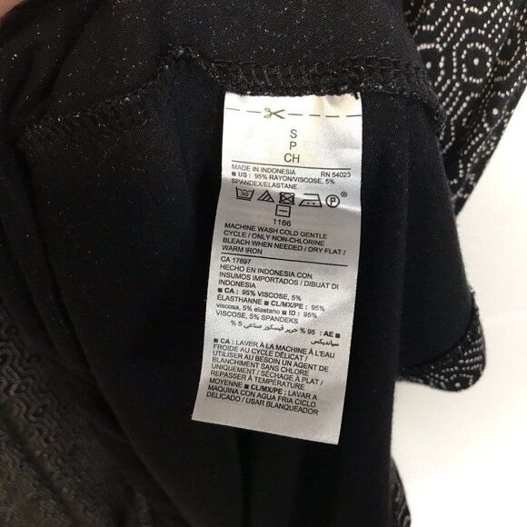 Old Navy Womens Black/White Short Sleeve Stretchy A-Line Dress Size Small - Picture 9 of 13